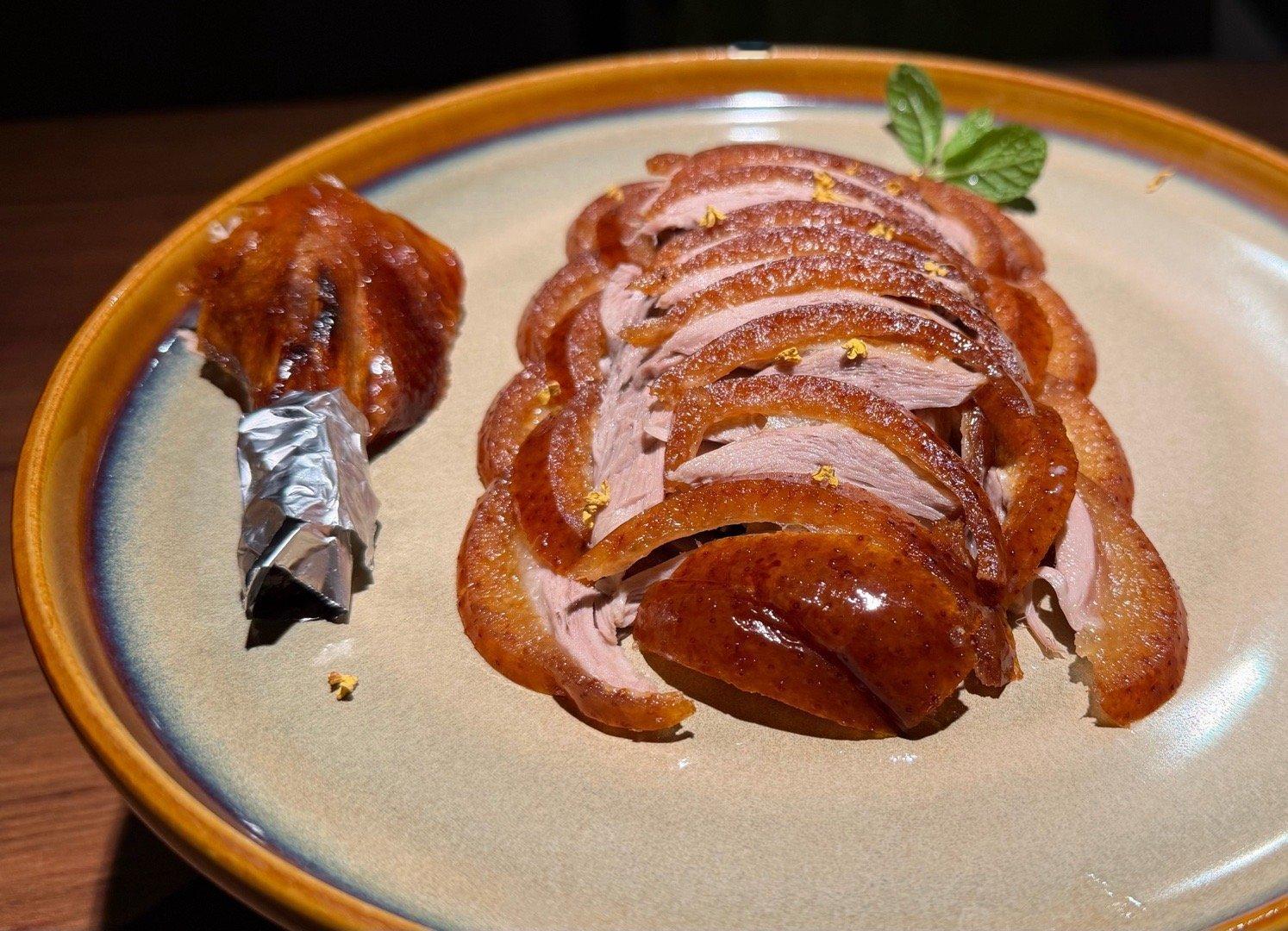 果然今天就吃到烤鸭啦香啊