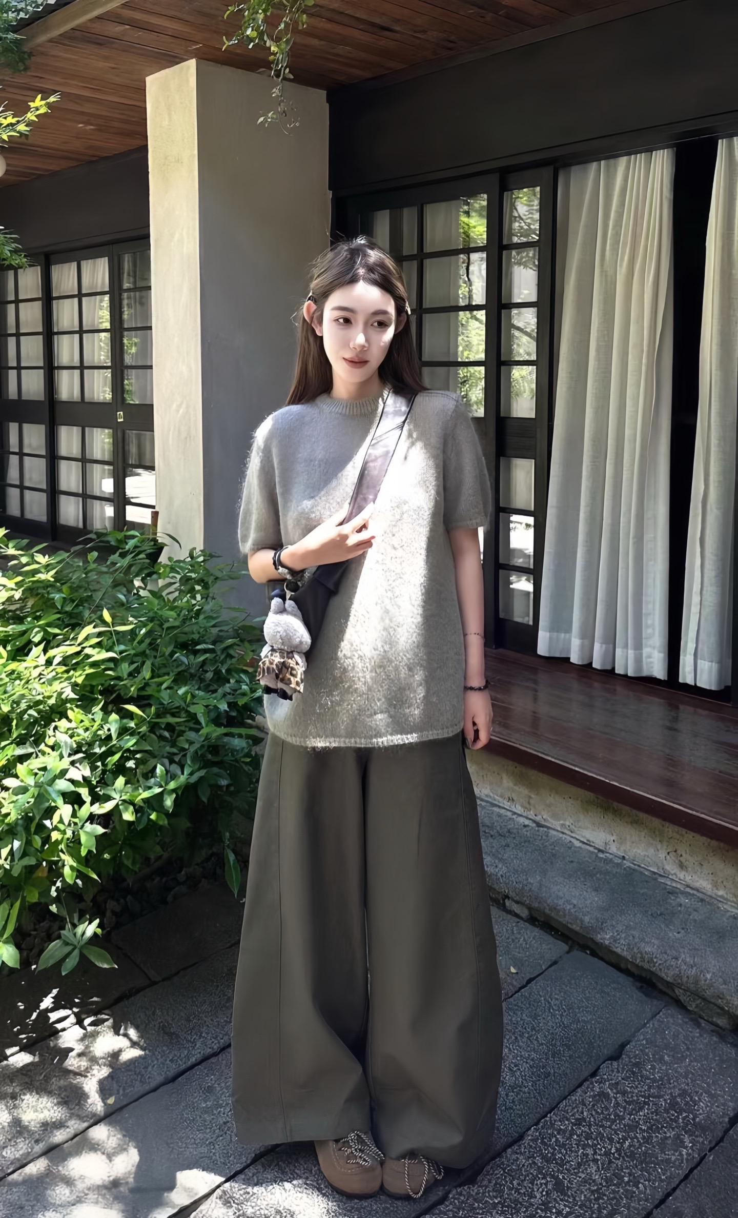 早秋松弛感穿搭 简约搭配 秋日穿搭 慵懒风穿搭 针织衫