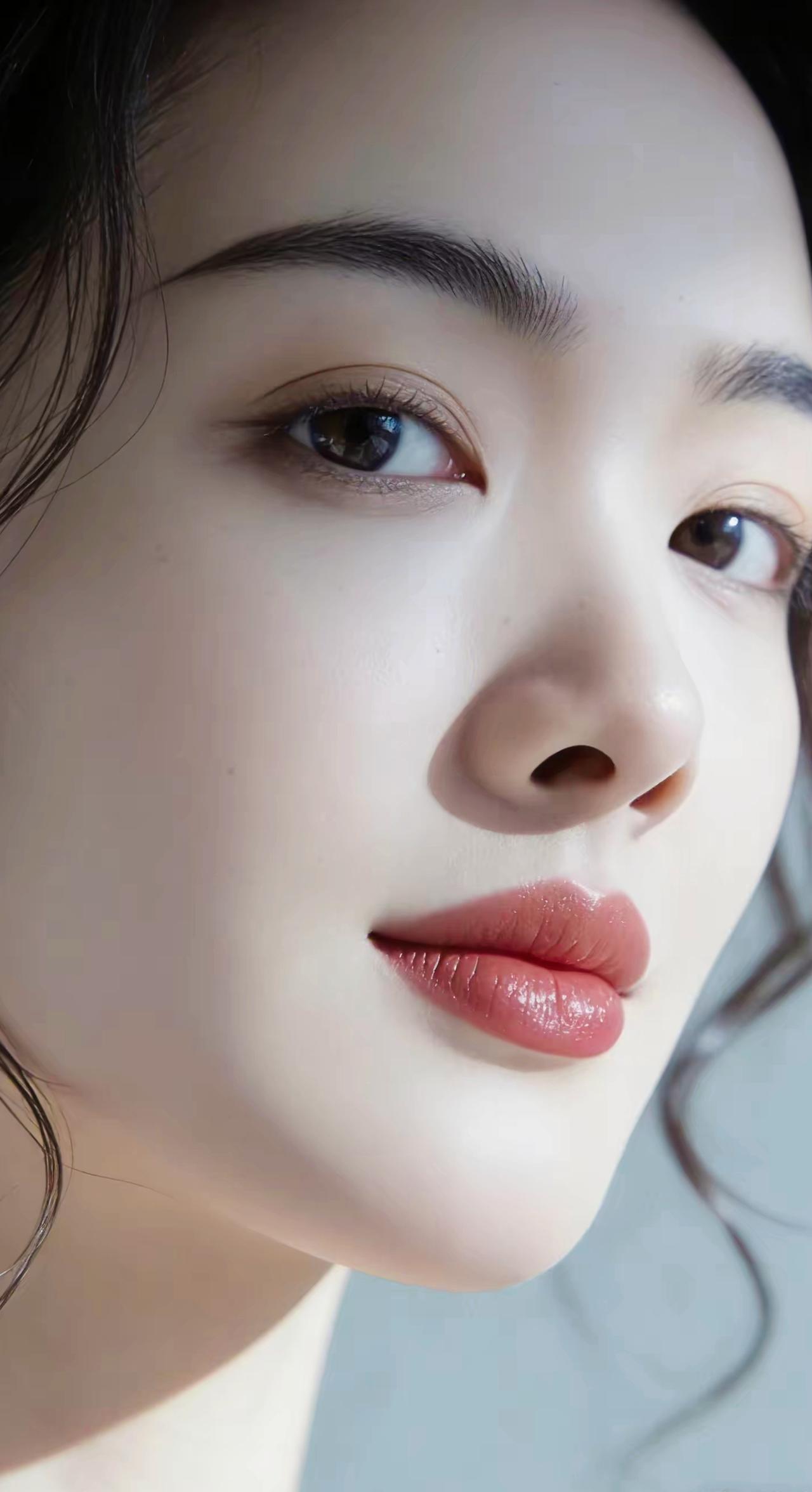 温柔眼眸，红唇轻启，静谧之美