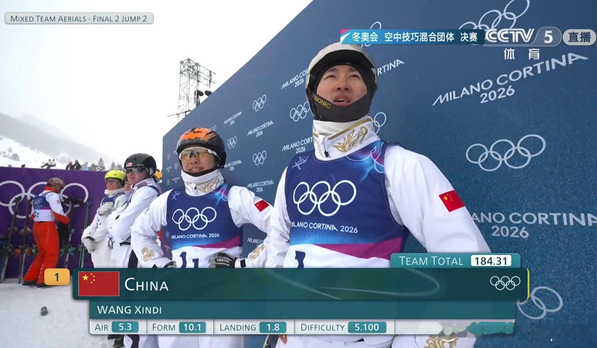 王心迪第二跳失误🇨🇳王心迪：87.72分。王心迪落地摔了目前中国队第二位最后