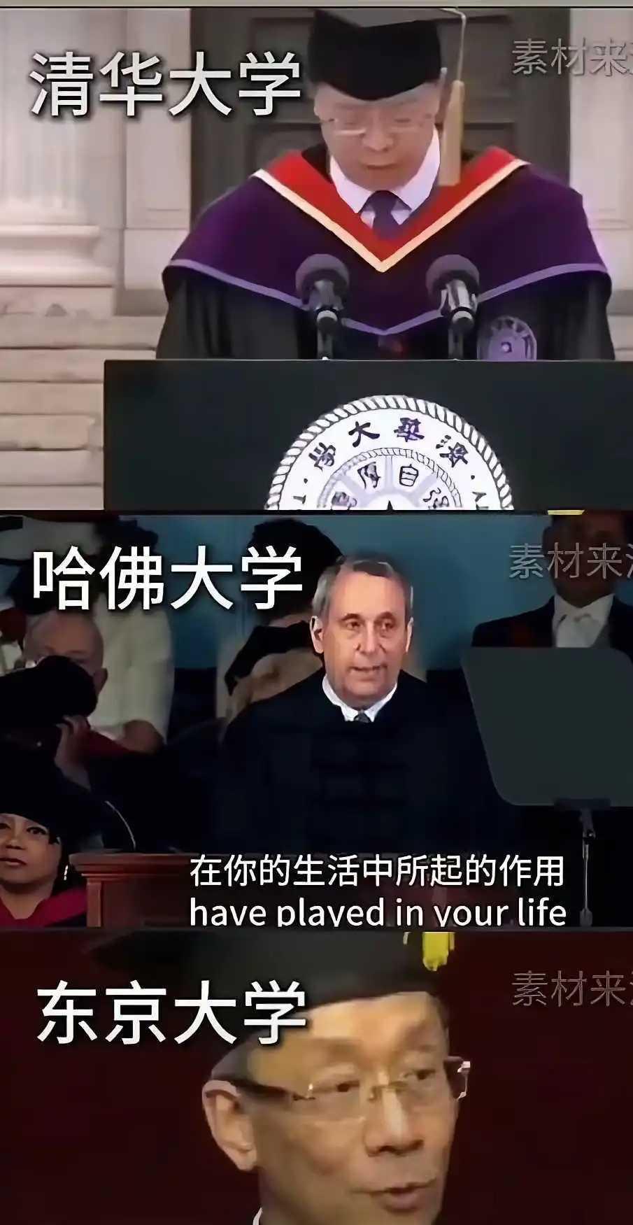 清华大学、哈佛大学、东京大学，三所名校代表着不同的价值追求。从2023泰晤士世