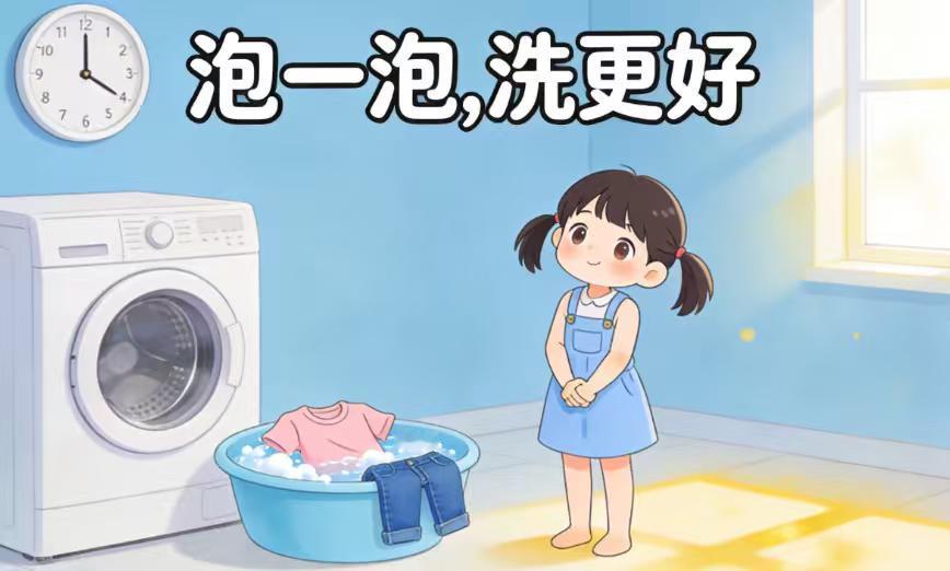 洗衣液需要反应时间！别再直接把洗衣液倒进洗衣机了，难怪衣服总是洗不干净>倒洗