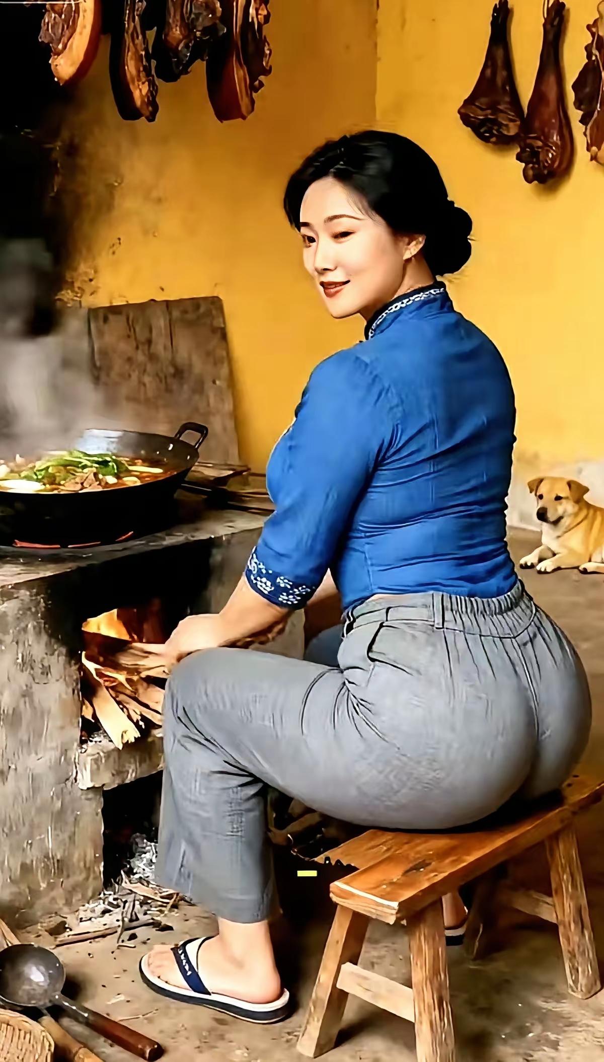 乡村生活：柴火灶上的美味佳肴，家的温馨与幸福。