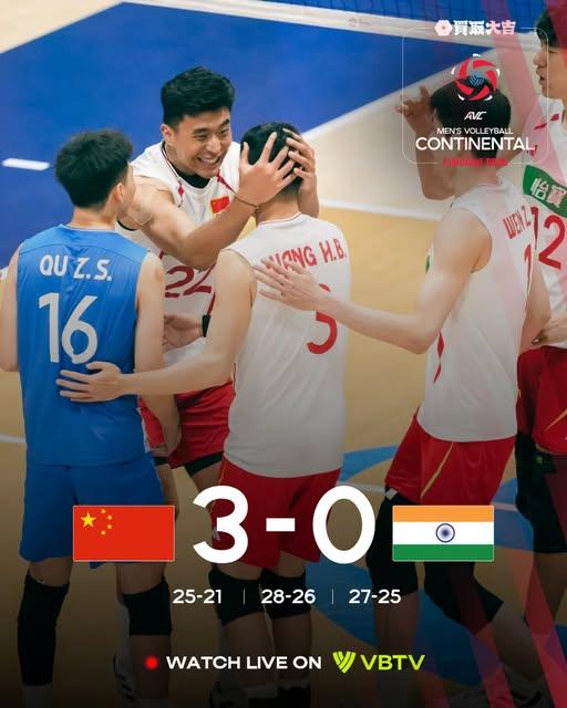 【张景胤12分中国男排3:0印度技术统计】2026福冈男排亚锦赛B组小组赛第