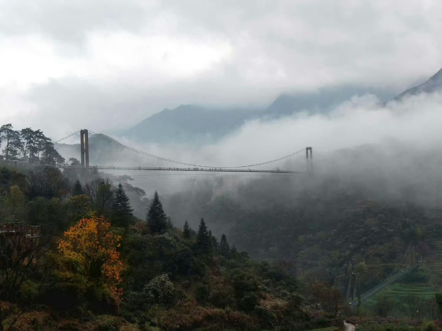 烟雨篁岭，美若仙境。​​​​