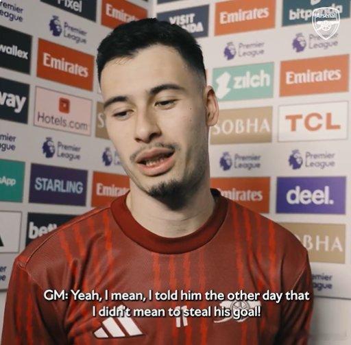 马丁内利：约克雷斯现在欠我一个球了“英超联赛总是如此，随着比赛推进，局面往往会逐