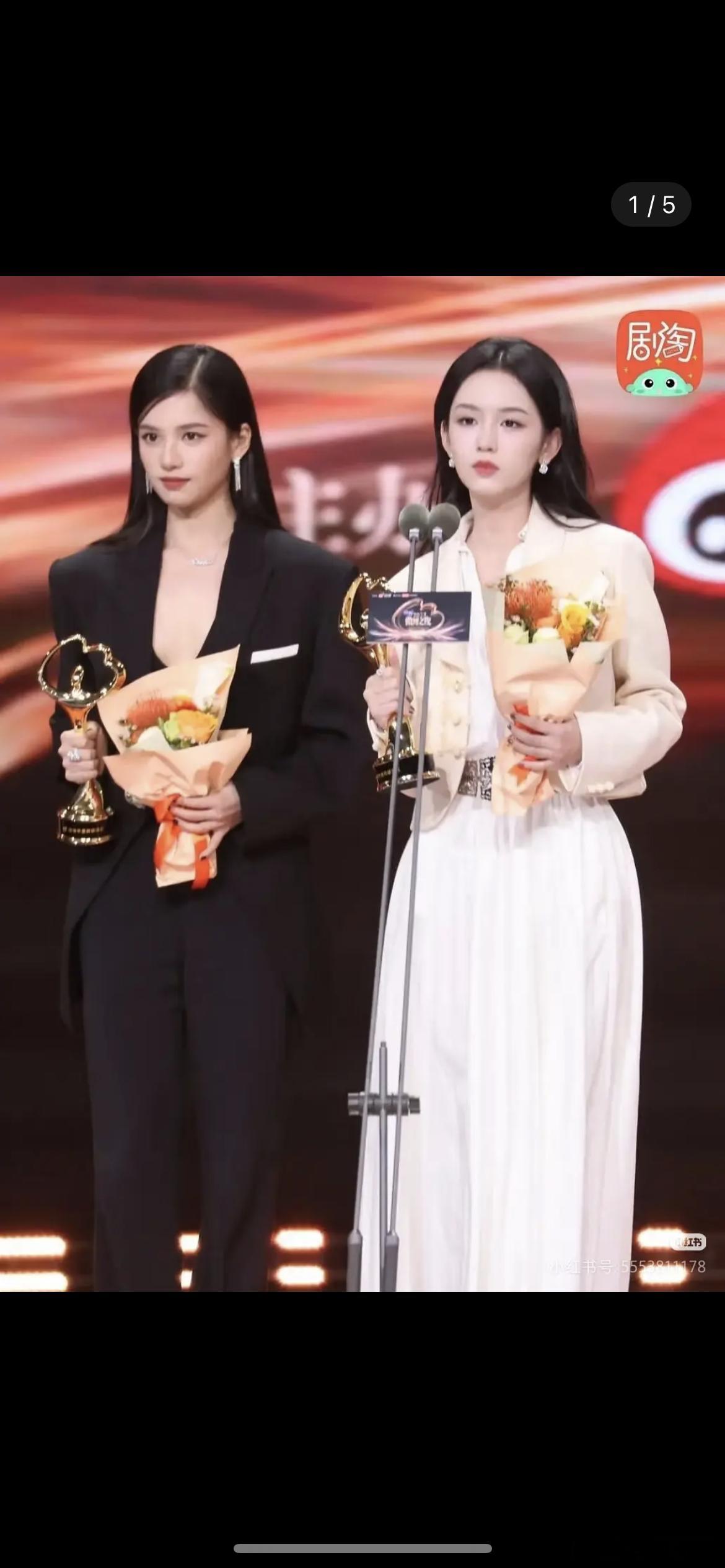 周也、张婧仪同框之后一点也不像，你吃谁的颜​​​