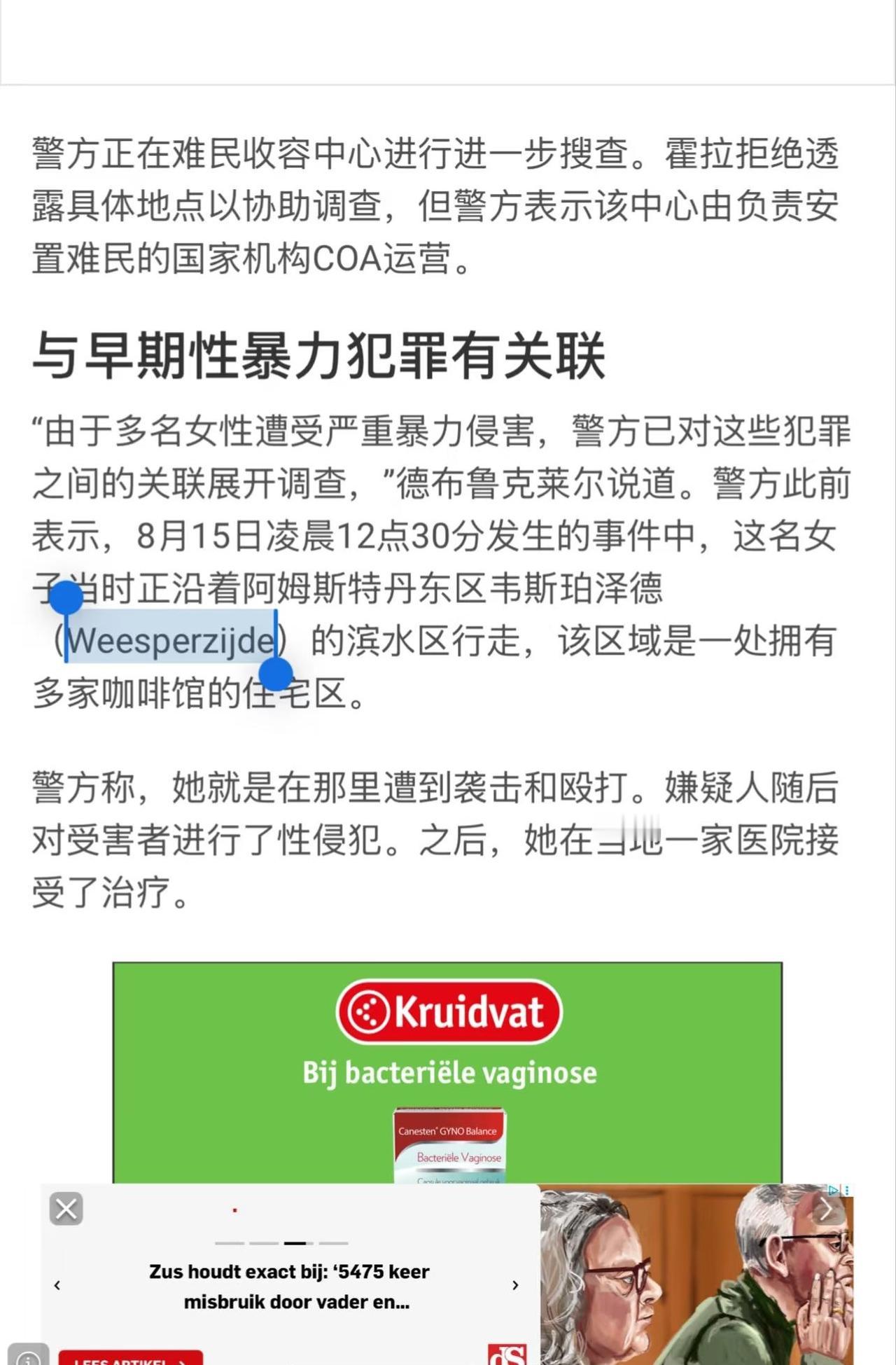 仔细看了一下阿姆17岁少女深夜被袭击案这几个出事的地点都在AMSTEL附近啊？