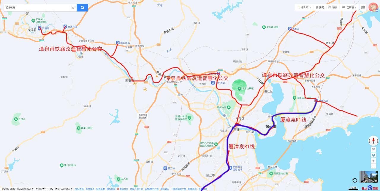 泉州要修城际铁路了吗？如果按照画的这个方案？大家看行不行？[抠鼻][抠鼻][