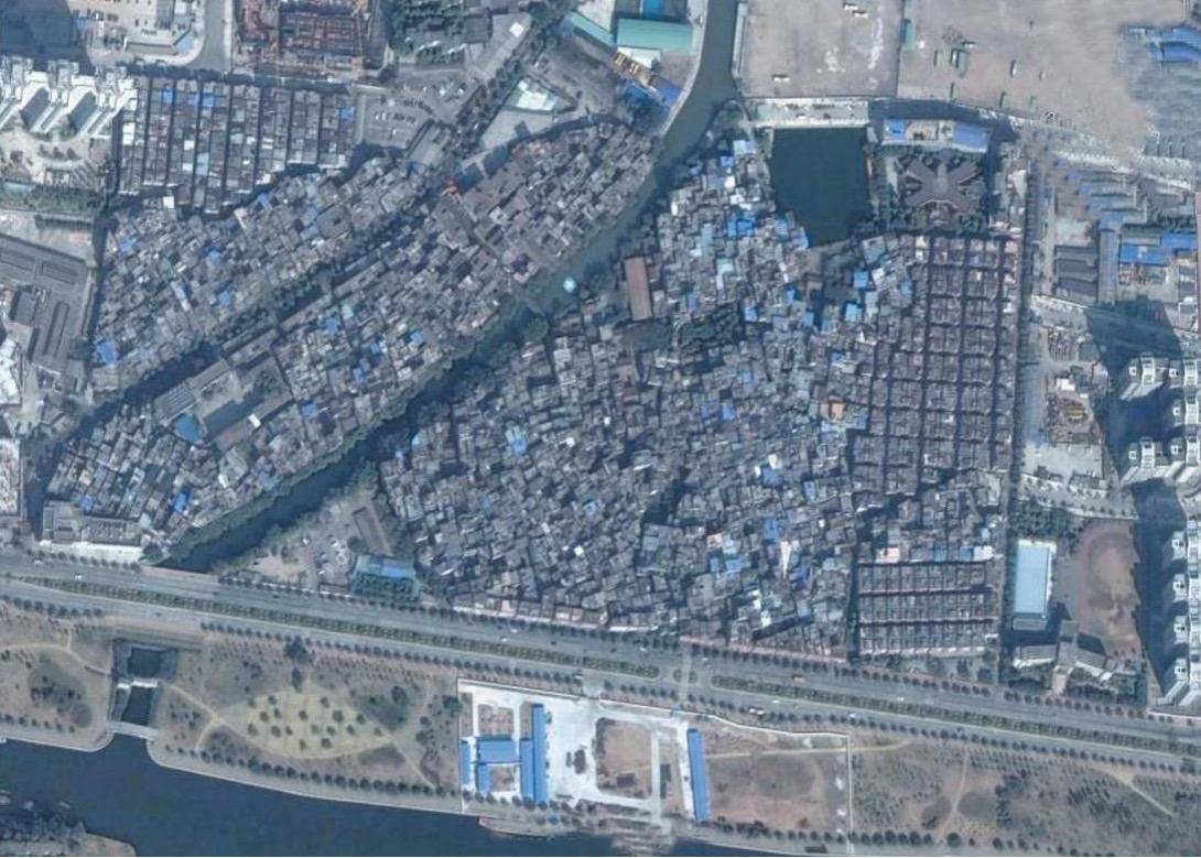 珠江新城“猎德村”原貌鸟瞰图