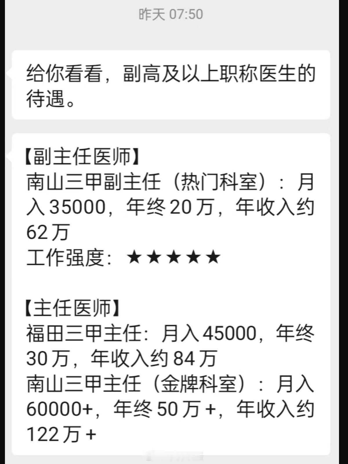 在深圳当医生想要工资高，还得做到副高和正高职称。。