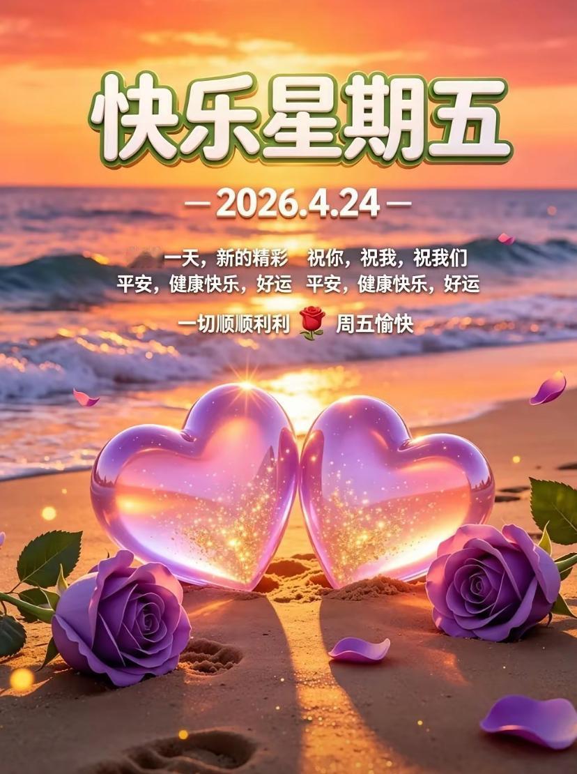 🌺☘️2026./4.24.周五春晨祝福☘️🌺🌿☀️周五清晨，阳光轻柔
