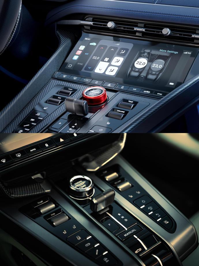 阿斯顿·马丁的中控台设计，好有电台感！