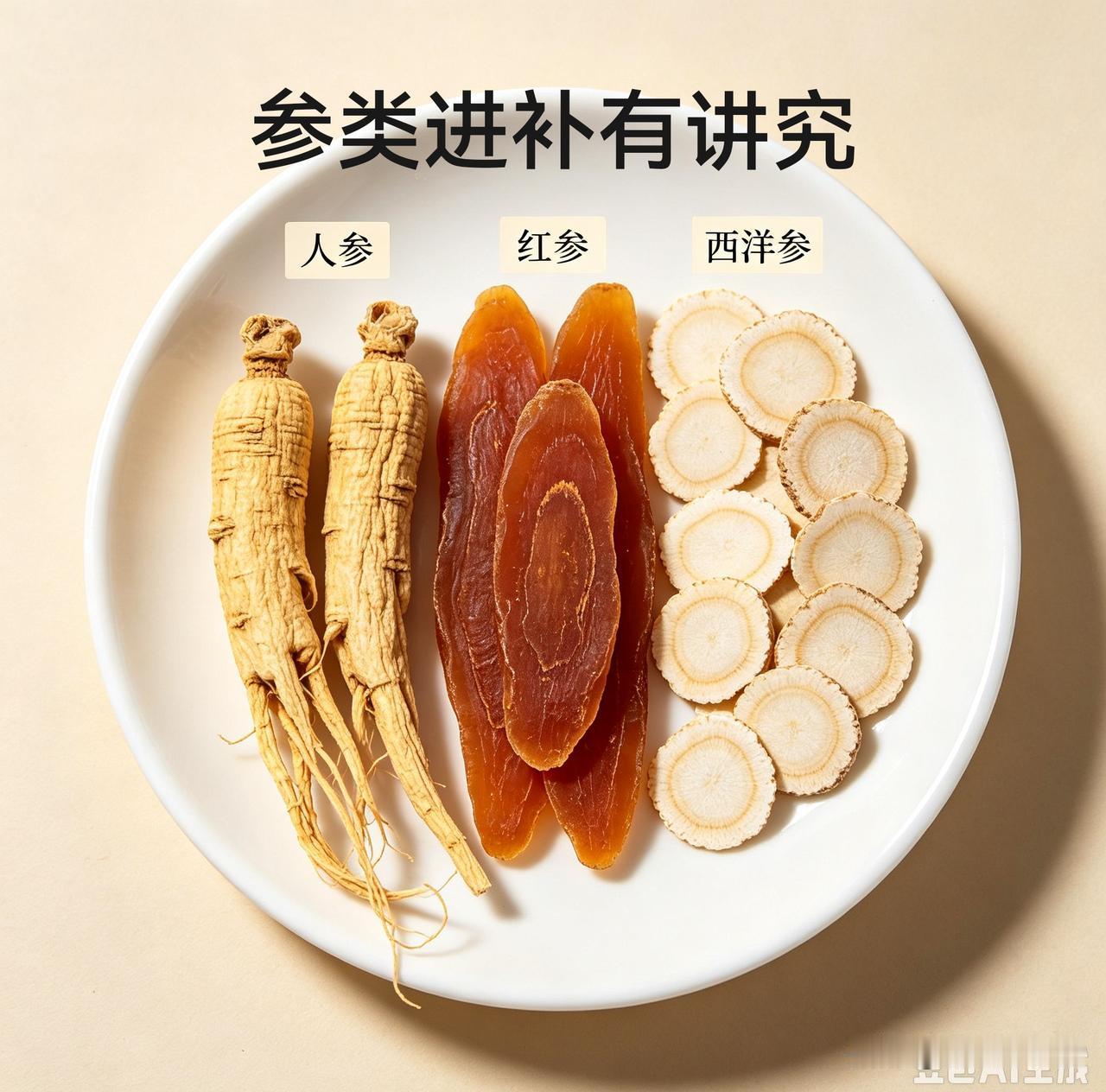人参、红参和西洋参进补有讲究人到三十步入中年，劳力劳神是常态。长期熬夜、用