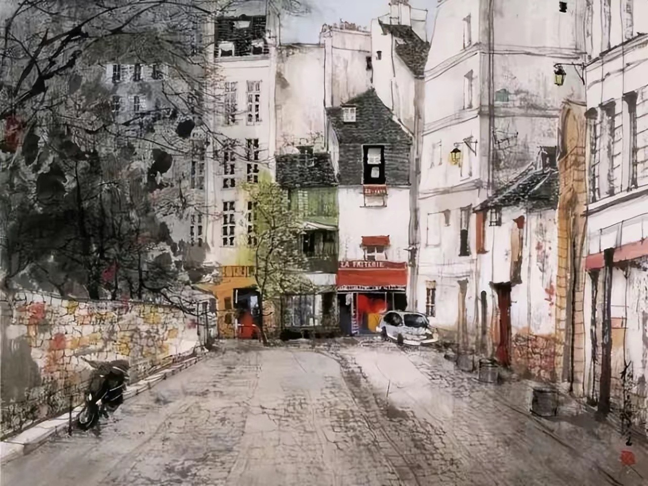 画家刘懋善的水彩画宛如一颗璀璨的明珠，散发着独特的异国风情魅力。绘画欣赏遇见艺术