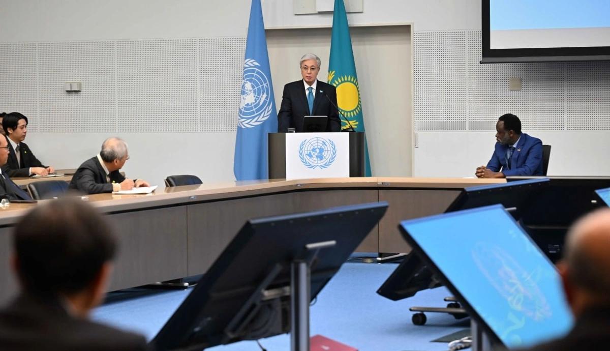 哈萨克斯坦总统东京喊话联合国.言论反转历史.日本喜获30亿欧元订单哈萨克斯