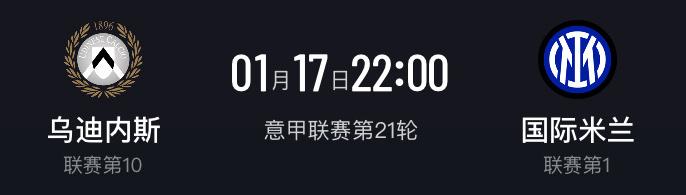 复仇之战！意甲第21轮国际米兰客场挑战乌迪内斯，这场可谓是国际米兰的复仇之战，本