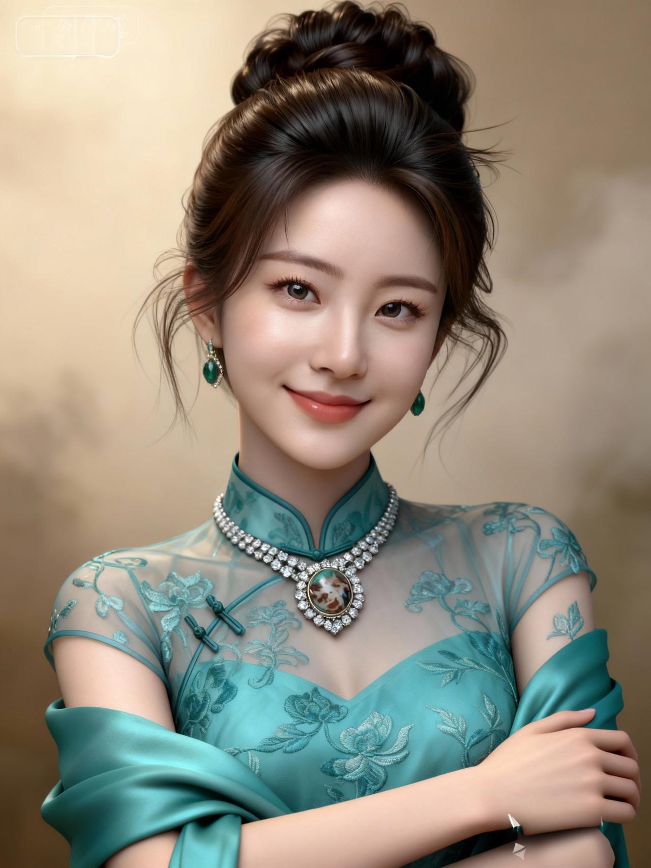 优雅旗袍，古典韵味，温婉动人