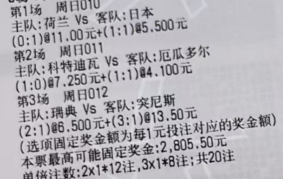 万哥实单：周日010世界杯04:00荷兰vs日本2026-06-15?