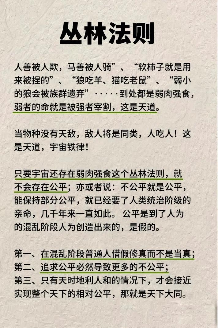 自古以来遵循的都是丛林法则