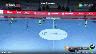 gif: 中国校园足球大学生五人制湖北大学 1: 0力克北体时隔三年再夺冠