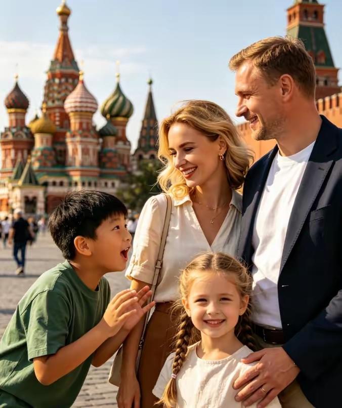 破防了！俄罗斯一家三口来中国旅游，当准备离开中国时，小男孩竟然偷偷找到海关人员，