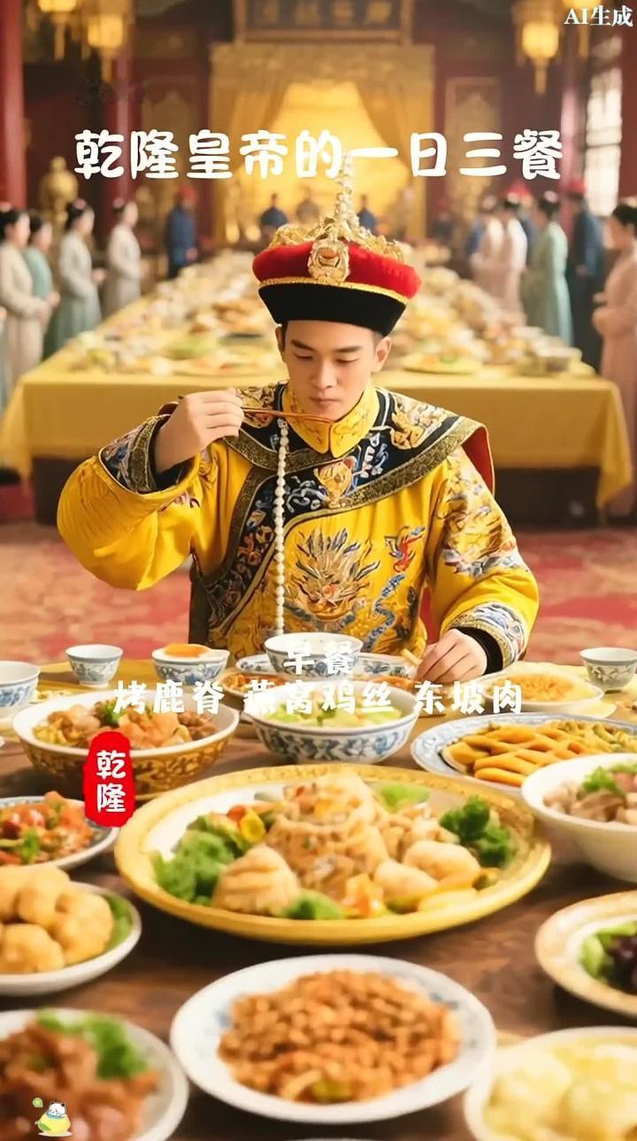 乾隆皇帝一顿饭，吃多少道菜？乾隆用膳的排场，比当代人的团建聚餐还