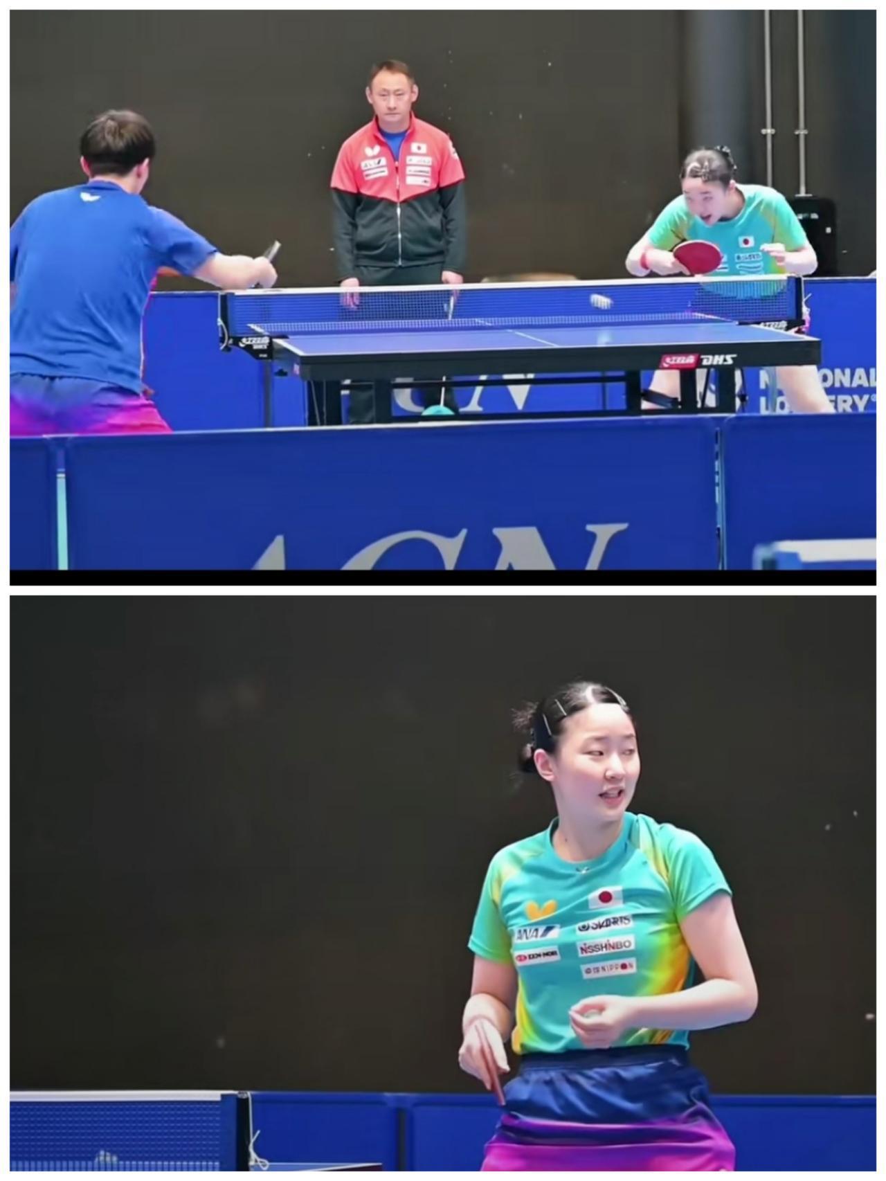 日本女团伦敦训练场细小变化值得重视。日本队抵达伦敦后不久便投入训练。陪张本美