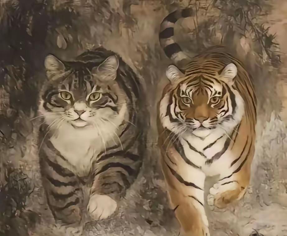 看了这张图，我真的觉得“照猫画虎”不是一个贬义词，而是一个陈述事实的词语！尤其