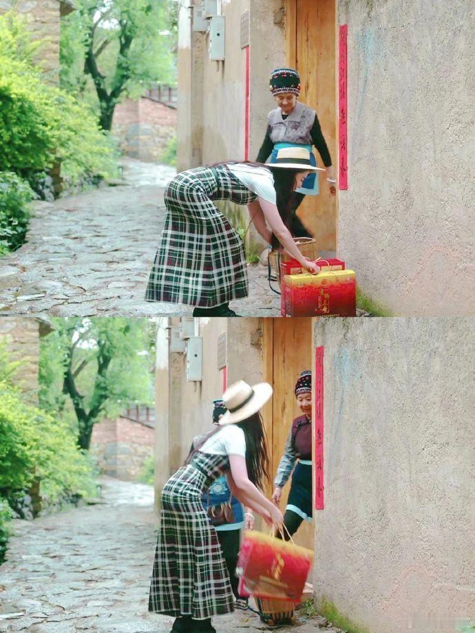 刘亦菲身体力行教我们：弯腰拿东西不要弯腰，要屈髋，自然养成好的仪态蹲下去都不会驼