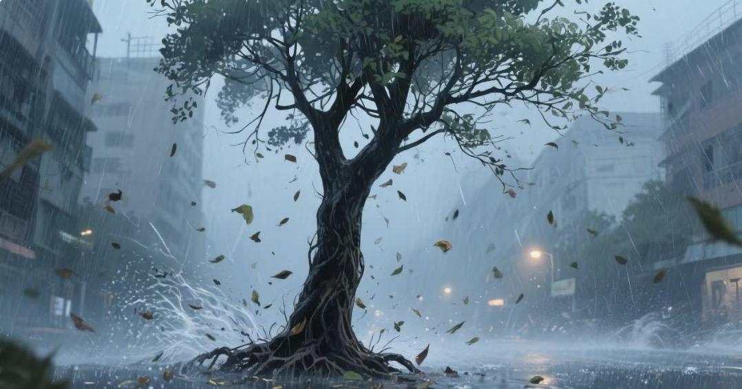 上联：寒风欺老树下联：暖日护鲜花