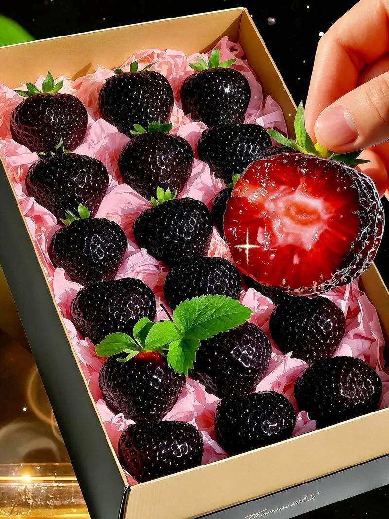 这些水果有点吓人近日连续被300元一斤的黑草莓登上热搜，不料又来了一个“狠角色