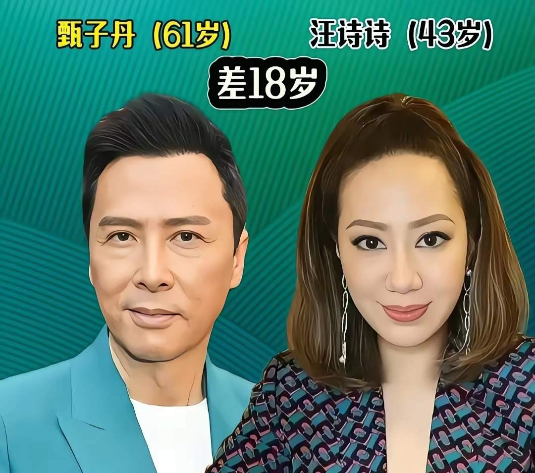 甄子丹和妻子年龄相差很大侯勇和妻子年龄相差很大齐秦和妻子年龄相差很大三对年龄差距很大的明星夫妻，默默