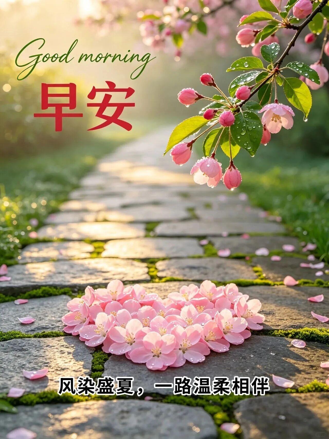Morning早安今早天清气朗，吹过来的风都带着凉爽，看着就让人舒心。过日子