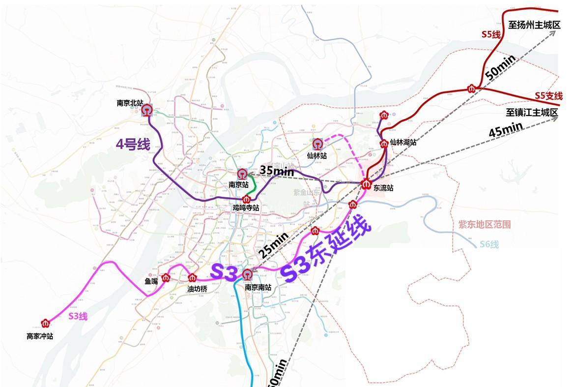 南京地铁S3号线最名不副实！按照南京地铁规划设计建设初衷，以S开头的线路都是郊区