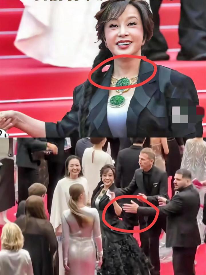 不愧是中国独一无二的女演员刘晓庆都75岁了，气场太强大了吧在戛纳红毯上，