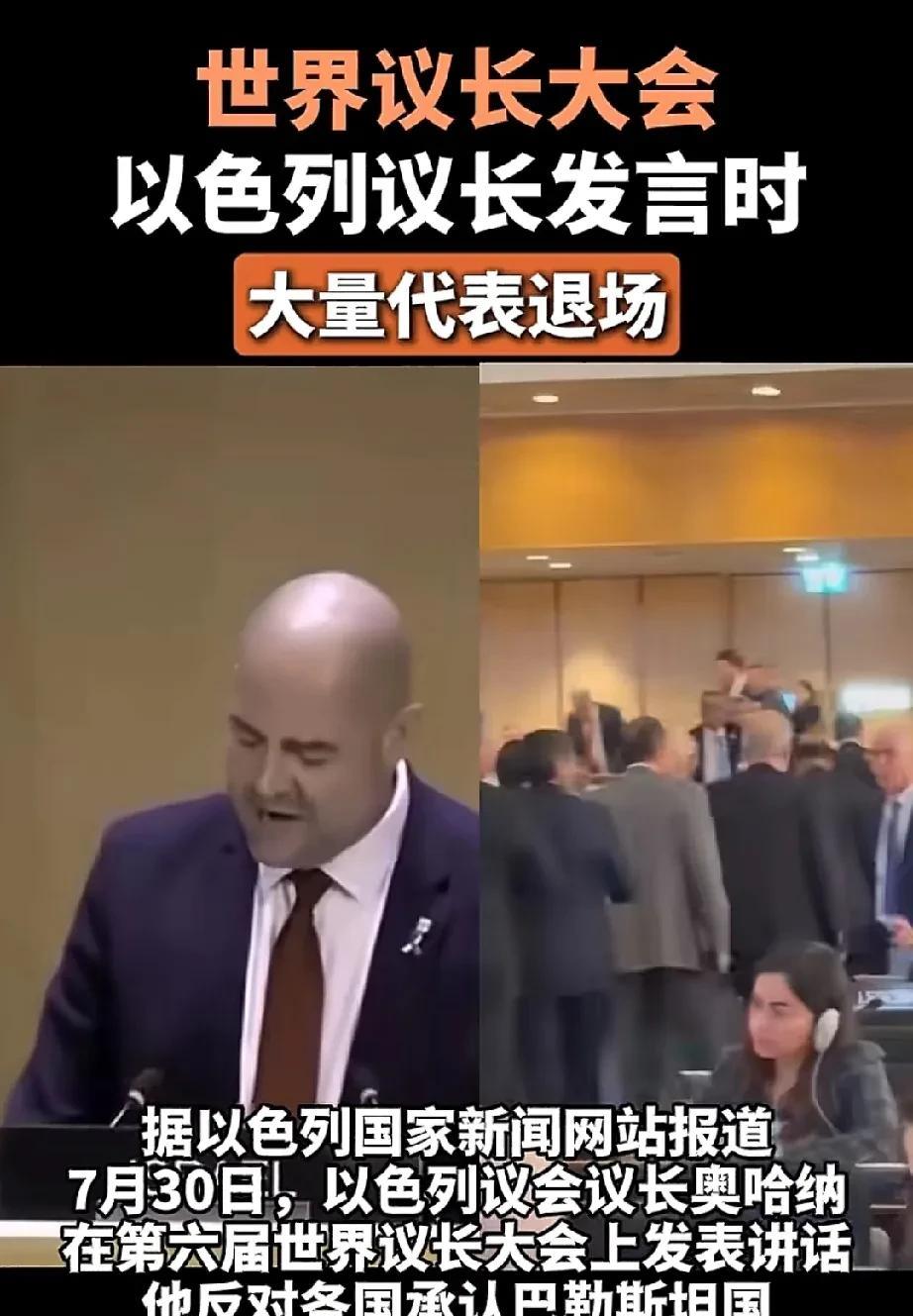 世界联合议长联盟：抵制以色列，支持巴勒斯坦建国。7月30日日内瓦世界联合议长联