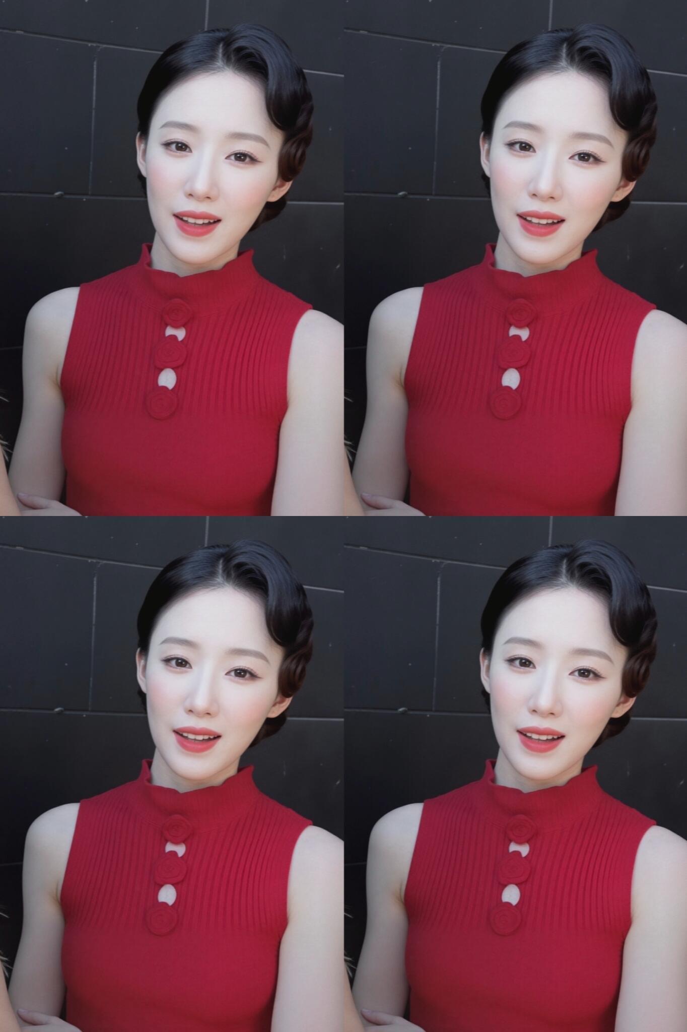 这个叶舒华真的是美绝了白皮把红色衬得好艳…..