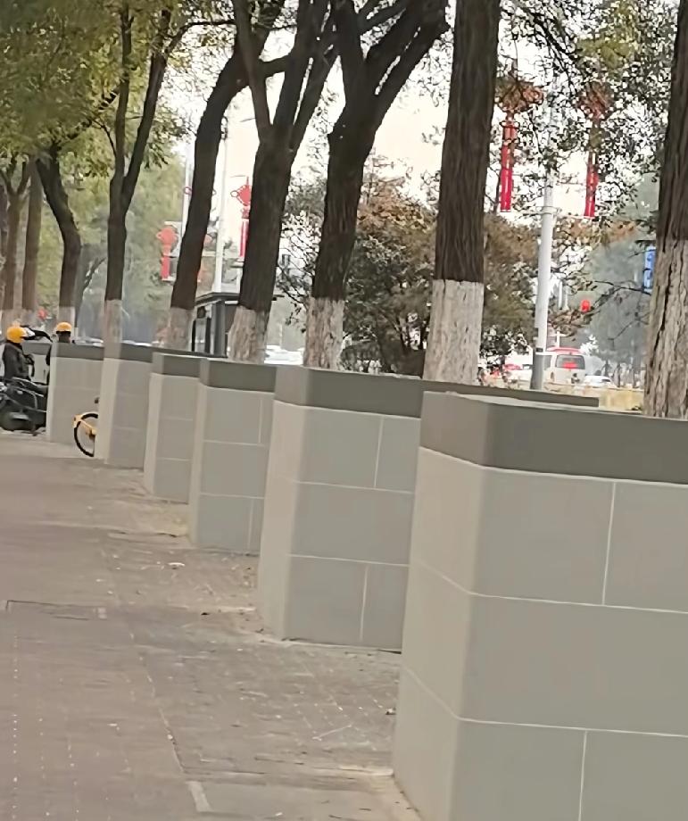 西安的树木保护工作终于完成了之前凤城八路附近对周边树木进行砌砖保护的工作引来了