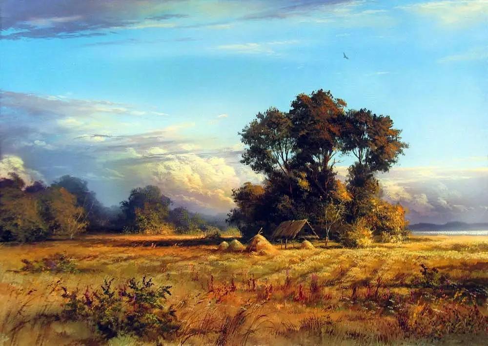 尤什科维奇的秋季油画美的不要不要的！油画欣赏带你走进画里原创油画色彩收集者