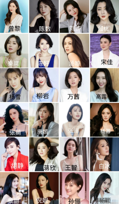 下面24位两字女明星，以你的审美来看，哪3位的巅峰颜值最高？