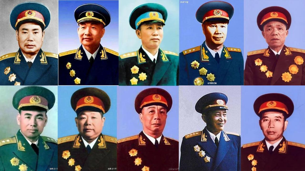 1955年全军大授衔，毛主席麾下的十大爱将都被授予了什么军衔？他们都是哪些革命英