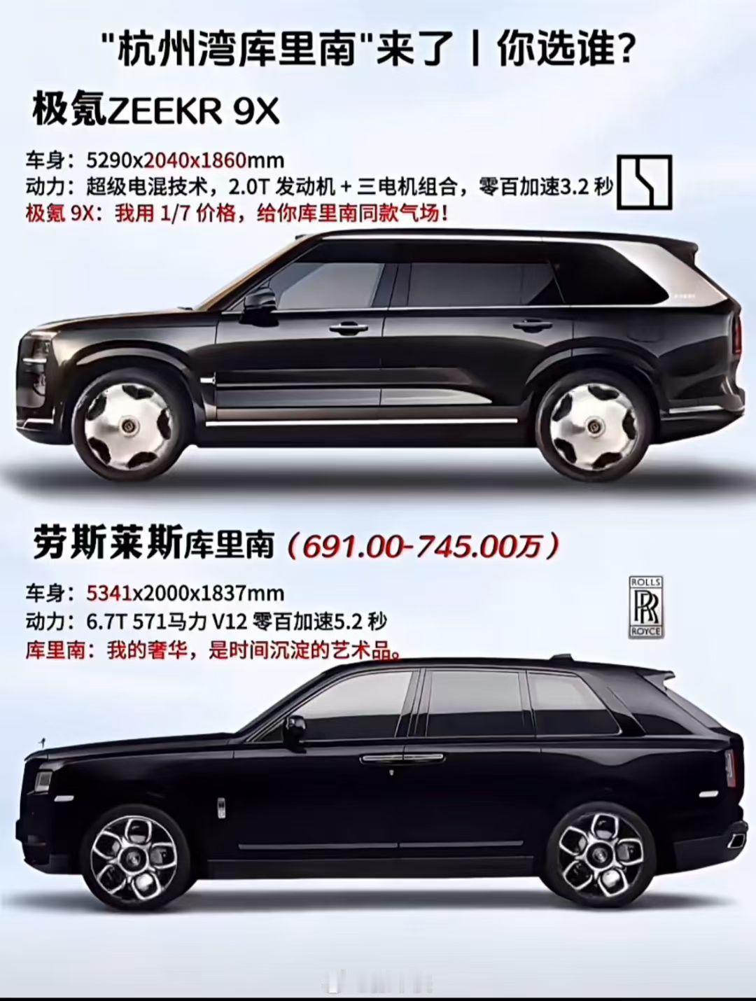 “打败”劳斯莱斯的就是极氪9X杭州湾库里南来啦[666]大v聊车极氪9x​​​