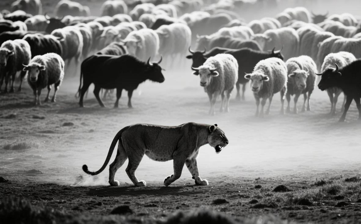 “猛兽总是独行牛羊才成群结队但你要做猛兽就要忍受孤独的重量更要看清哪些