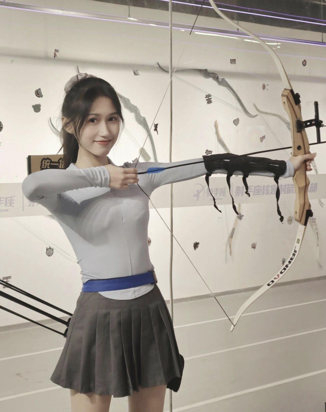 少女心爆棚的射箭体验，谁说运动不甜美？🏹💕