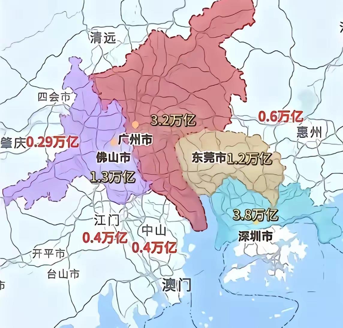 广东第五个万亿城市。就目前来说，长广州已经有四个万亿城市了，很难出现第五个万亿城
