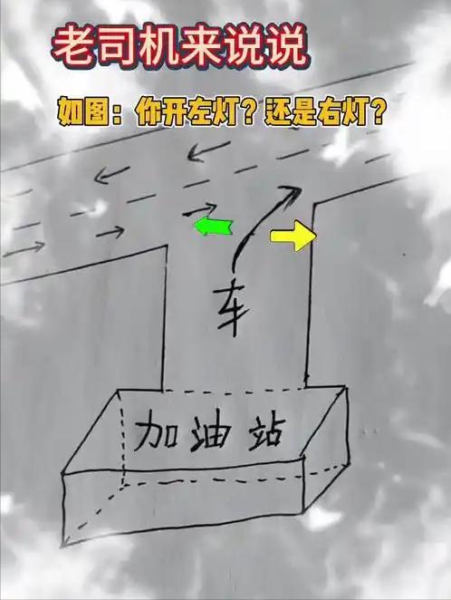 刚拿下驾照，第一次开车，从加油站加完油出来后，打右转向灯进入主路，副驾驶的同事说