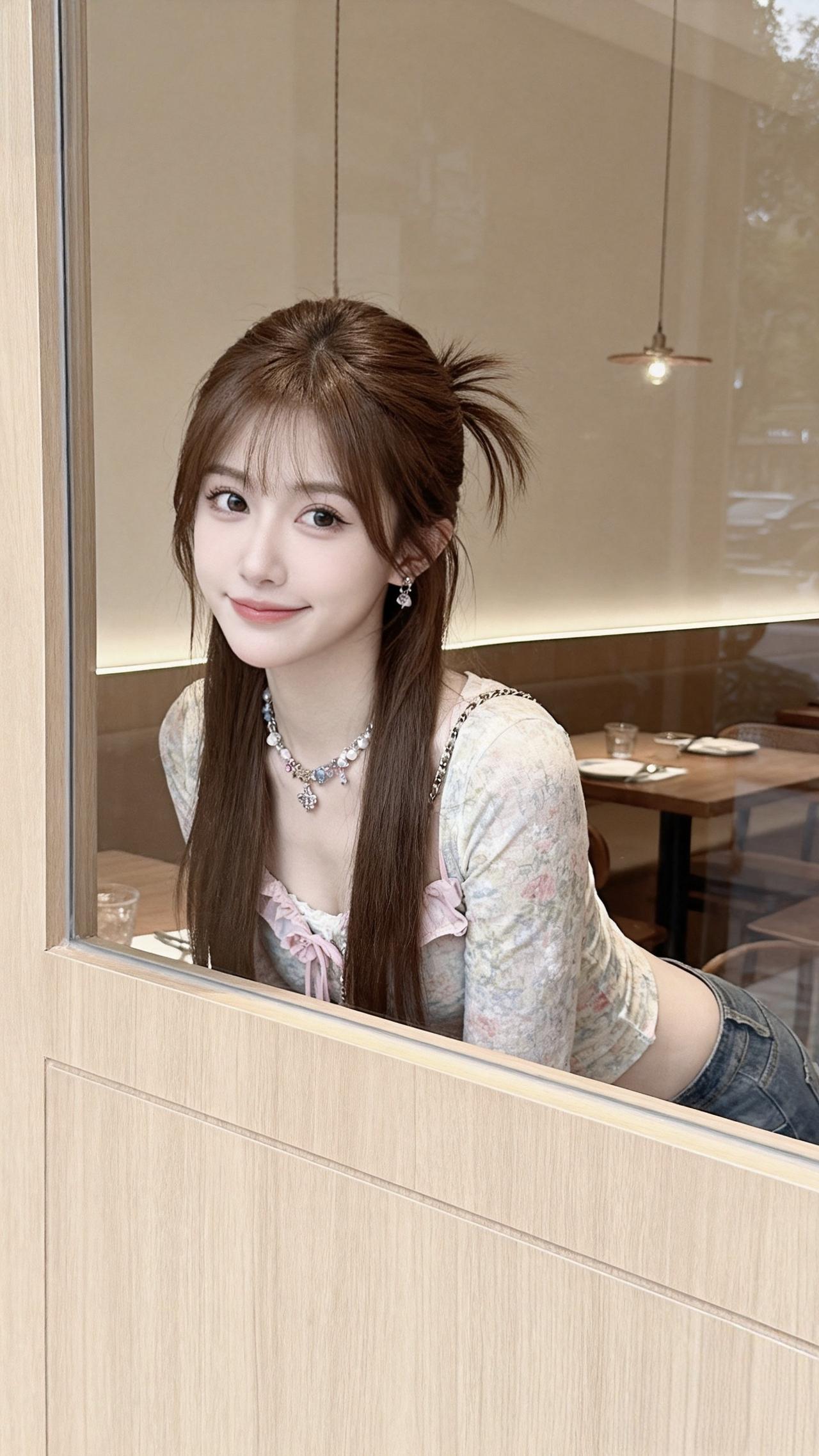 窗前美人笑，花影入梦来。