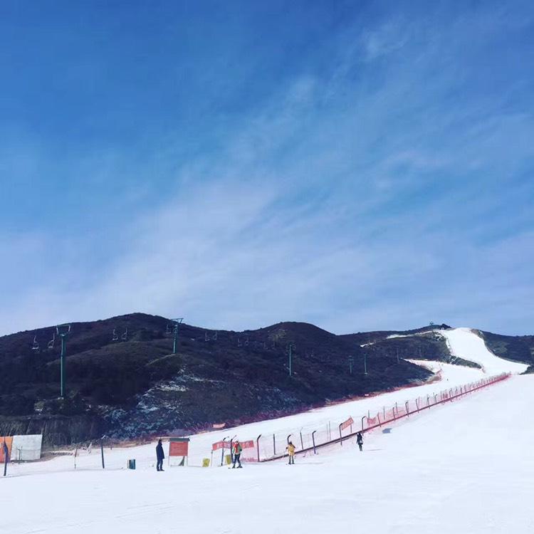 奇葩滑雪太冒险别拿生命开玩笑新疆阿勒泰的滑雪场，有个女子踩着一个光着膀子的男