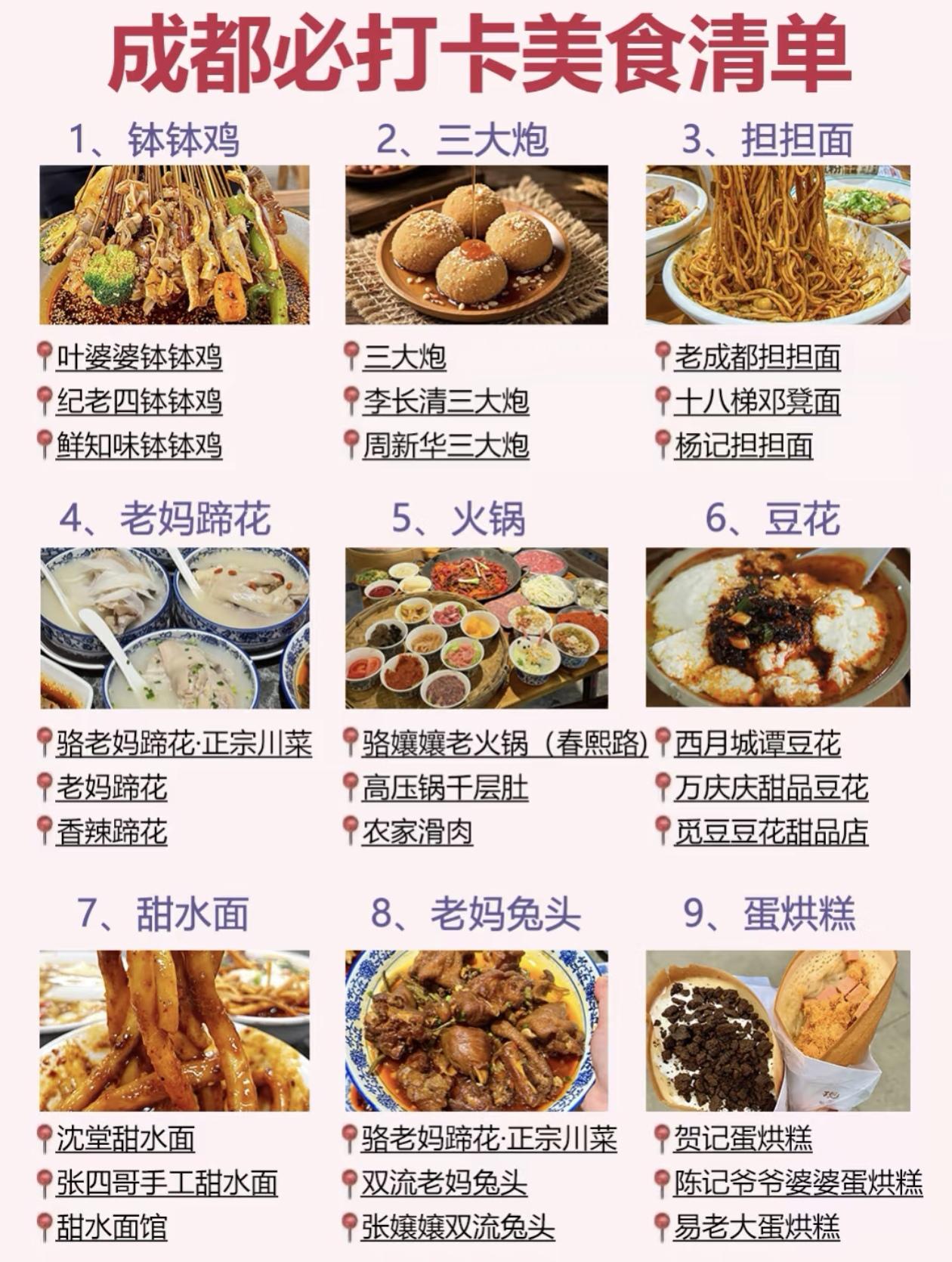 成都必打卡美食清单，带您尝遍地道川味美食！